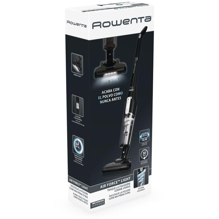 Rowenta RH 6545WH Aspirador Escoba Air Force Light sin Bolsa, 30 min Autonomía, Ciclónico, Seco, Negro 2