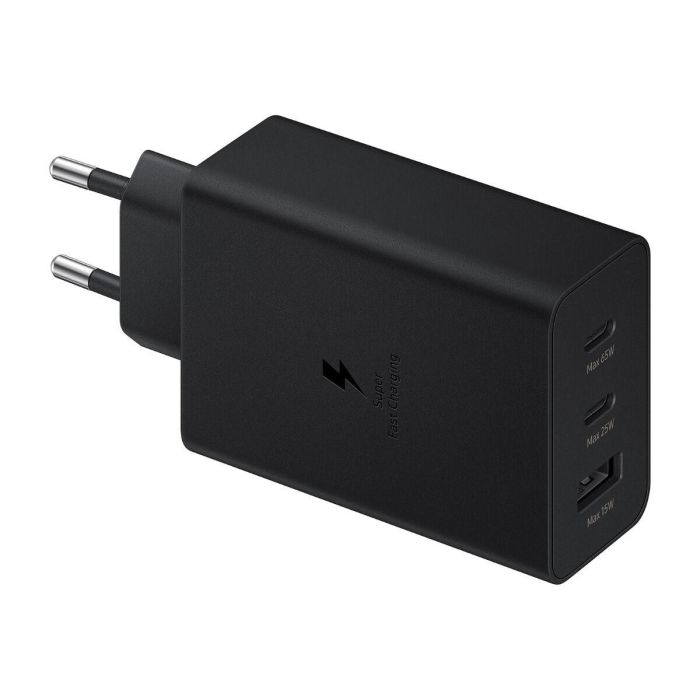 Samsung EP-T6530NBEGEU Cargador de Pared 65W Triple Puerto para Carga Rápida con 2x USB-C y 1x USB-A Negro 84