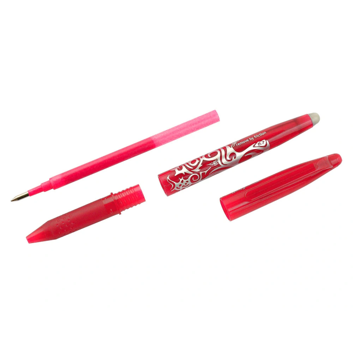 Pilot Bolígrafo Frixion Ball Borrable Roller 0,7 mm Punta Media Rojo en Blister 2
