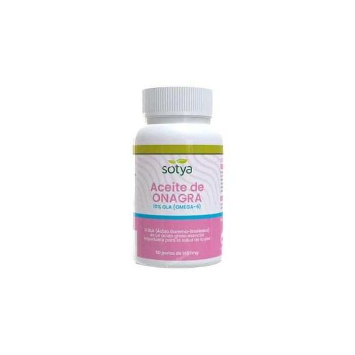 Sotya Onagra 1000 Mg. Aceite de Primera Presión en Frío con Vitamina E, 50 Perlas