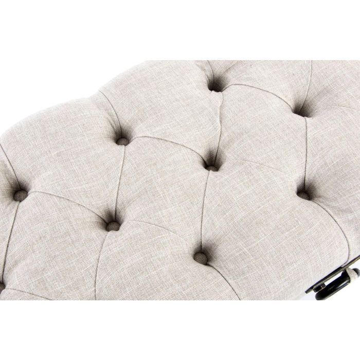 DKD Home Decor Descalzadora Loft, Banco Recibidor con Asiento Beige y Estructura Marrón Oscuro de Metal y Poliéster, 121x44x47.5 cm 1 DKD Home Decor Descalzadora Loft, Banco Recibidor con Asiento Beige y Estructura Marrón Oscuro de Metal y Poliéster, 121x44x47.5 cm 1