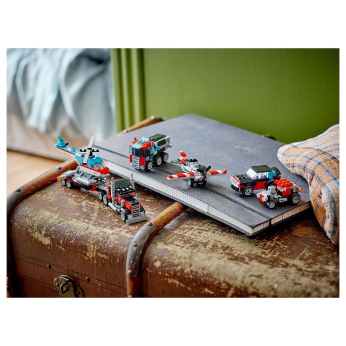 LEGO Creator Camión Plataforma con Helicóptero 31146 Juego de Construcción con 270 Piezas para Niños a partir de 7 años 13 LEGO Creator Camión Plataforma con Helicóptero 31146 Juego de Construcción con 270 Piezas para Niños a partir de 7 años 13
