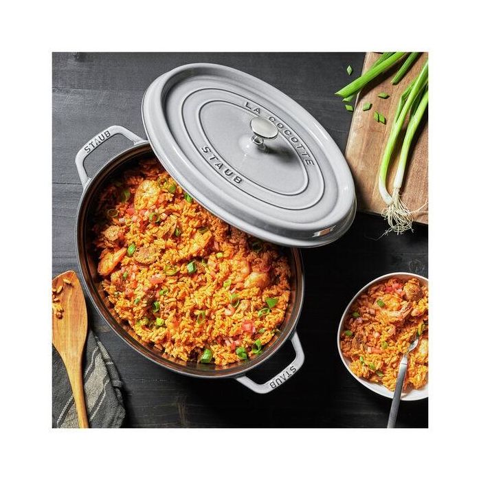 Staub La Cocotte 31cm oval Graphit-grau. Gusseisen 6