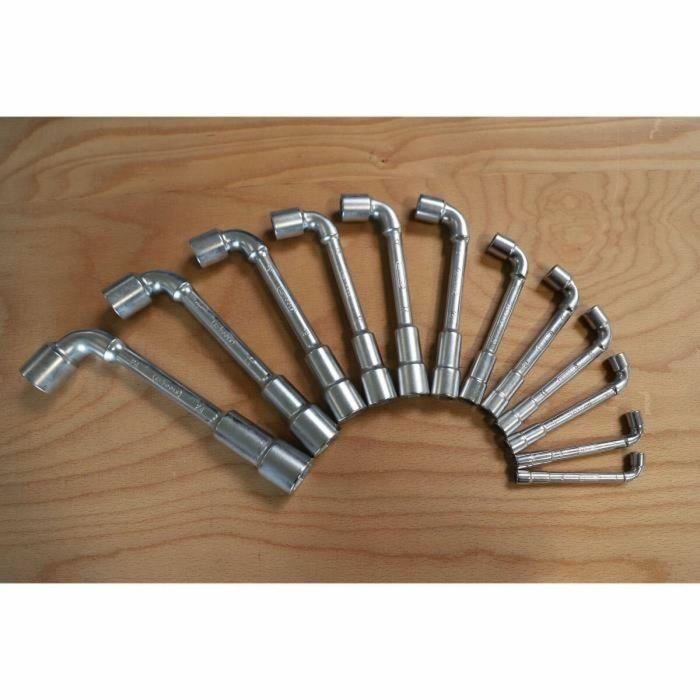Ks Tools 517.0442 Llaves de tubo métricas de 6 caras - Juego de 12 piezas de 7 a 24 mm 3