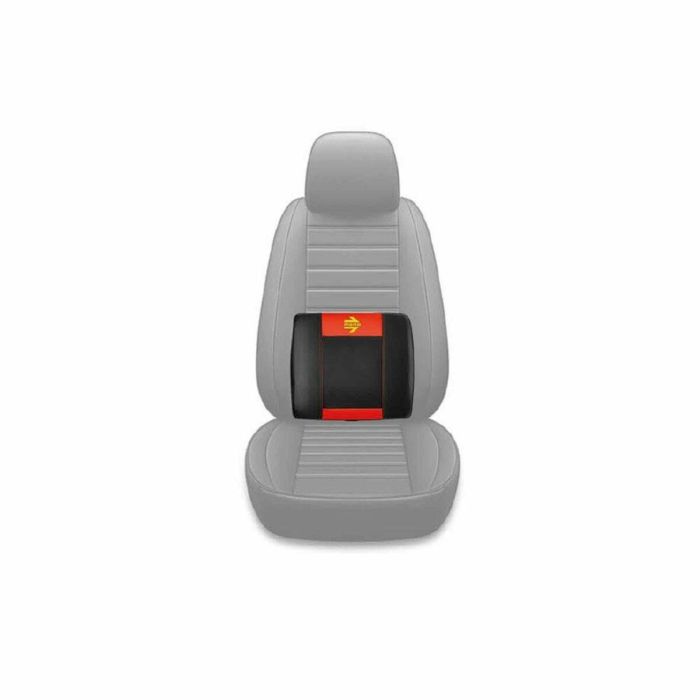 Momo MOMLLSCCBR Cojín Soporte Lumbar para Coche Compacto con Espuma de Poliuretano y Memoria de Forma Transpirable Negro-Rojo