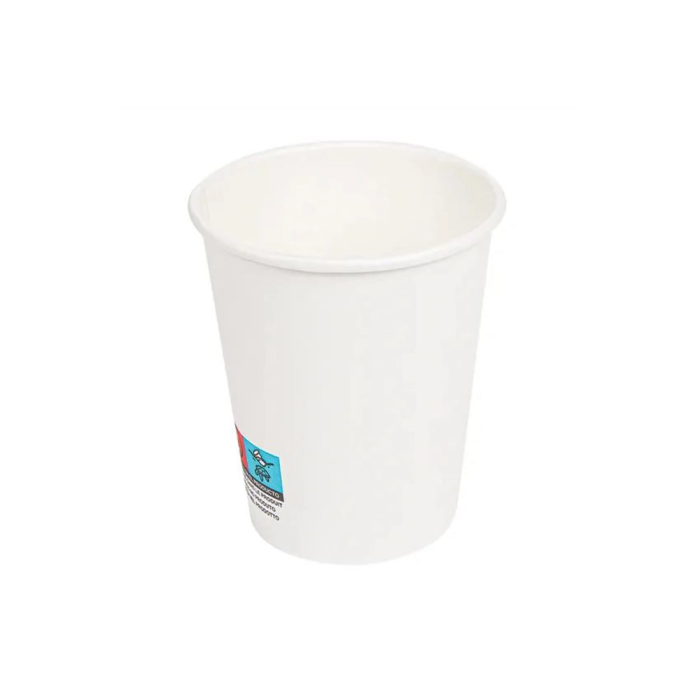 Bunzl Vaso de Papel Blanco Reciclable 190 ml Apto Bebidas Frías y Calientes Paquete 50 Unidades PEFC 1