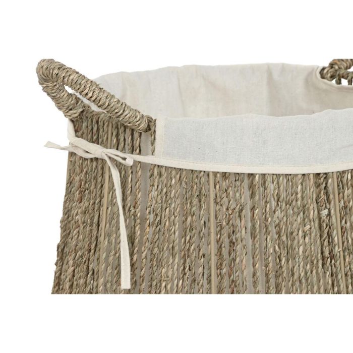 Cesto para la Ropa Sucia Home ESPRIT Blanco Natural Algas marinas 43 x 43 x 48 cm (2 Unidades) 2 Cesto para la Ropa Sucia Home ESPRIT Blanco Natural Algas marinas 43 x 43 x 48 cm (2 Unidades) 2