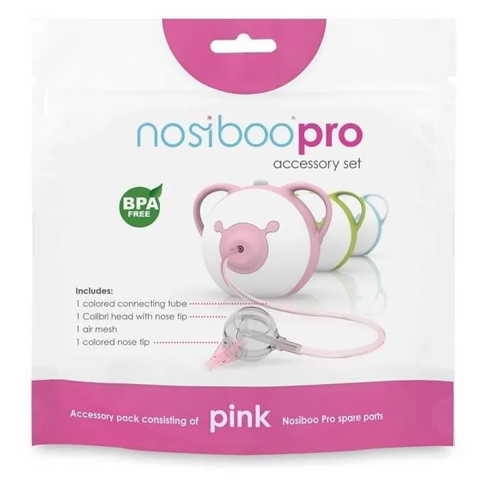 Nosiboo Juego de Accesorios Pro - Accesorios para Aspirador Nasal Infantil - Rosa 1