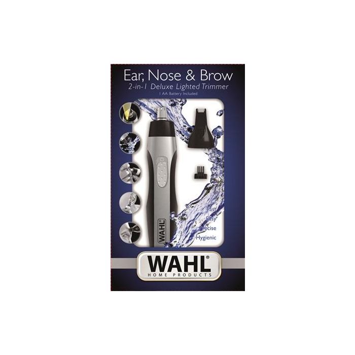 Wahl 5546-216 Recortadora Facial Higiénica con Accesorios para Nariz, Orejas y Cejas, Diseño Ergonómico y Minifoco Integrado 1 Wahl 5546-216 Recortadora Facial Higiénica con Accesorios para Nariz, Orejas y Cejas, Diseño Ergonómico y Minifoco Integrado 1
