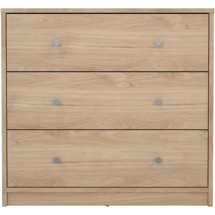 TVILUM Cómoda OREGON 70332HL Roble 3 Cajones Medidas L 72 x P 30 x H 68 cm 2