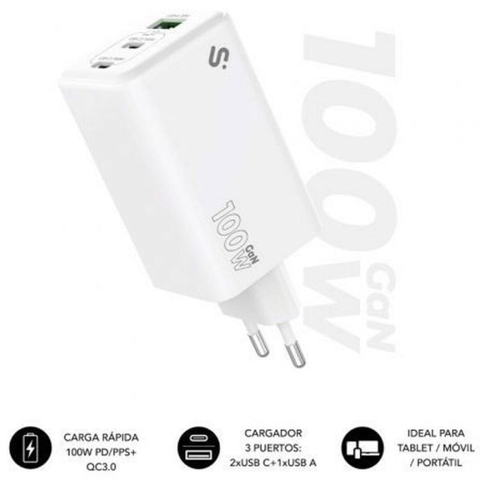 Cargador de Pared Subblim SUBCHG-6G3510 Blanco 120 W 2 Cargador de Pared Subblim SUBCHG-6G3510 Blanco 120 W 2