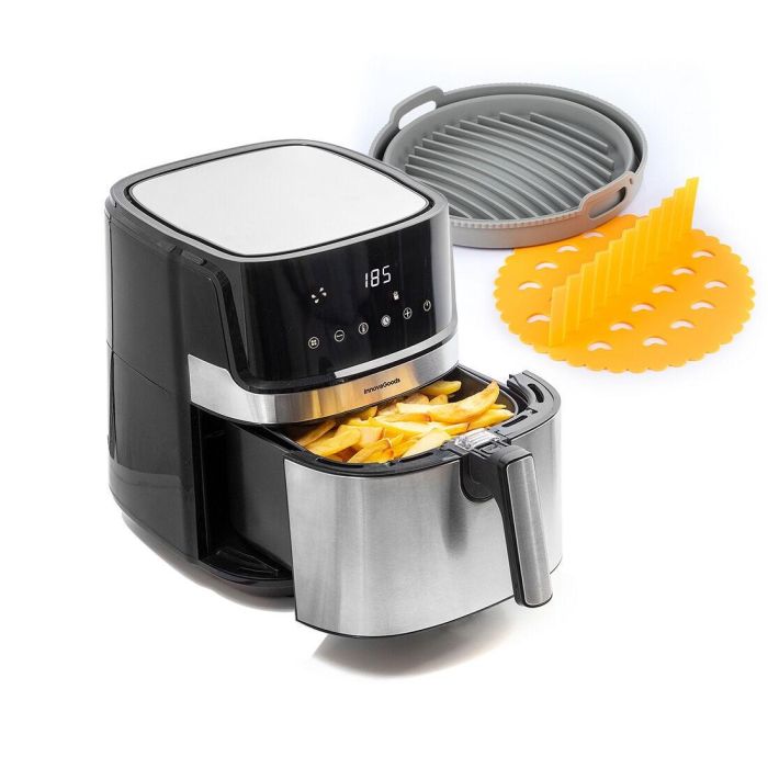 Pack Freidora de Aire y Cesta de Silicona Plegable InnovaGoods 0 Pack Freidora de Aire y Cesta de Silicona Plegable InnovaGoods 0