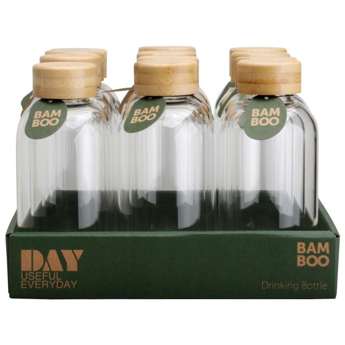 Day Botella 500 Ml Vidrio Borosilicado Bambú 4 Day Botella 500 Ml Vidrio Borosilicado Bambú 4