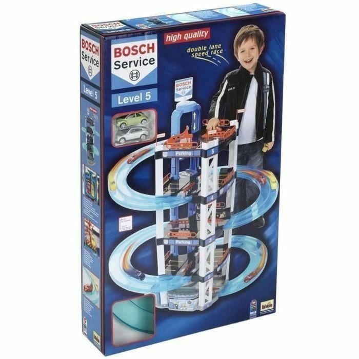 Bosch Garaje de 5 niveles para niños con ascensor, gasolinera, lavado de autos y 2 autos pequeños, a partir de 3 años. 2 Bosch Garaje de 5 niveles para niños con ascensor, gasolinera, lavado de autos y 2 autos pequeños, a partir de 3 años. 2