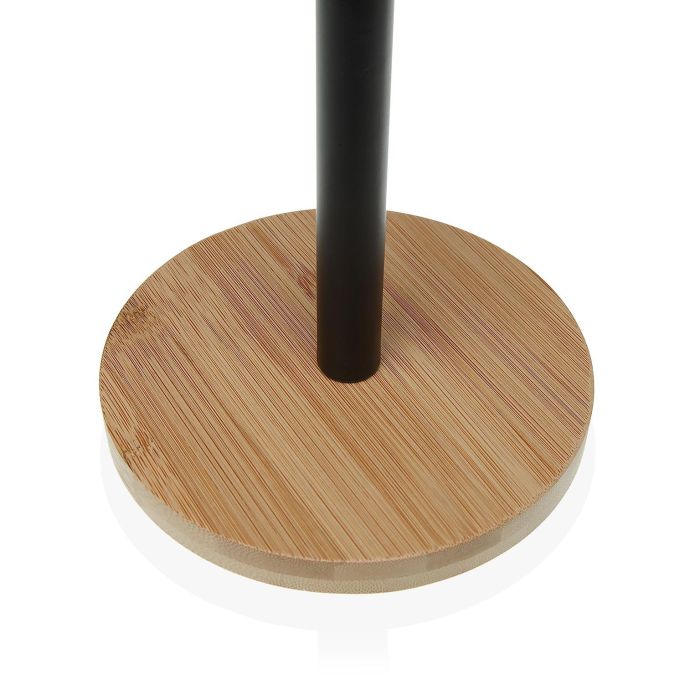 Portarollos Negro Con Base De Bambu Versa 67CM (2 Unidades) 2 Portarollos Negro Con Base De Bambu Versa 67CM (2 Unidades) 2