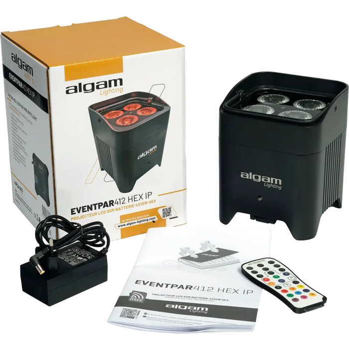 Algamlight Foco Par Led 4x12W RGB IP65 con Batería y W-DMX 6
