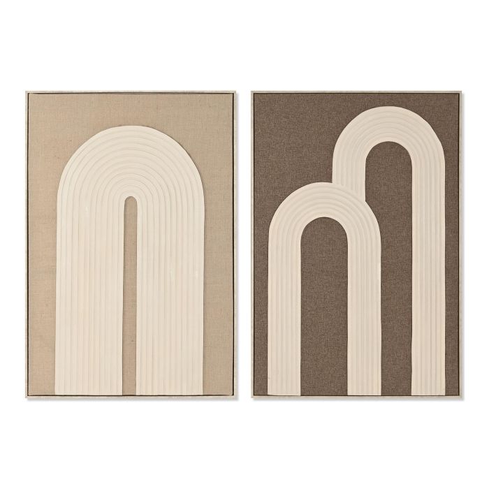 DKD Home Decor Cuadro Marrón Oscuro, Marrón Claro y Beige de Junco y Foam, 83 x 4.5 x 123 cm (2 Unidades) 0 DKD Home Decor Cuadro Marrón Oscuro, Marrón Claro y Beige de Junco y Foam, 83 x 4.5 x 123 cm (2 Unidades) 0