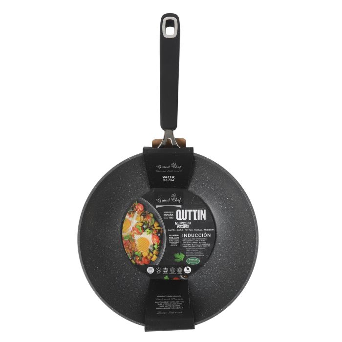 Sartén Wok 28 cm Grandchef Quttin (6 Unidades) 1 Sartén Wok 28 cm Grandchef Quttin (6 Unidades) 1