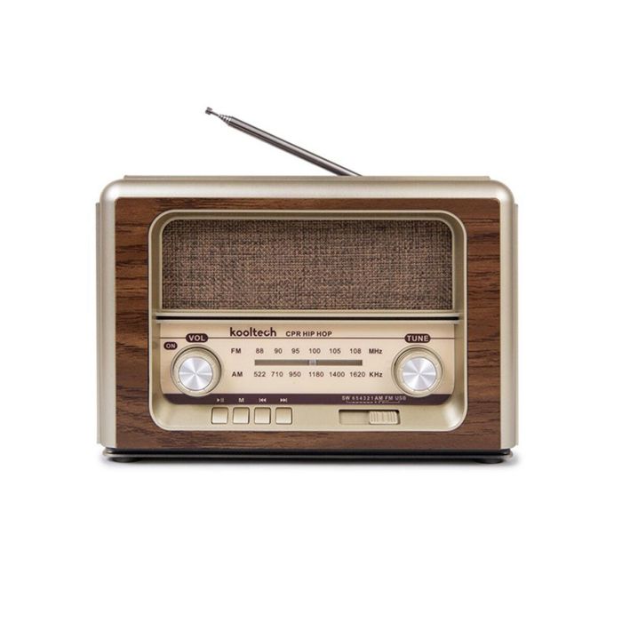 Radio Portátil Bluetooth Kooltech Retro AM/FM 2