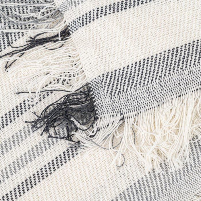 Colcha Rayas Beige-Gris Algodón 250 X 260 cm