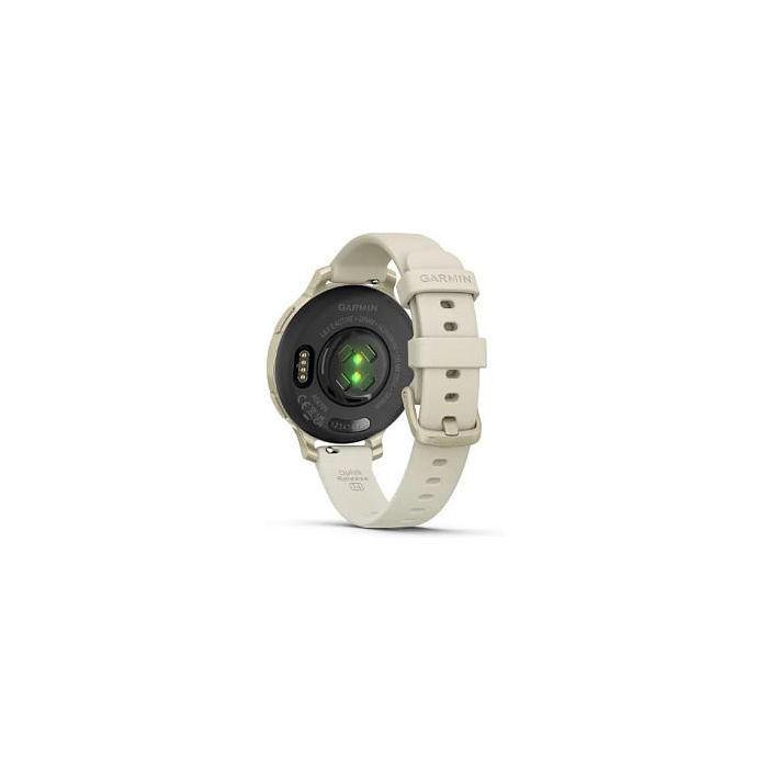 Garmin Lily 2 Active - Smartwatch Deportivo Femenino con GPS, Pantalla Táctil, Beige Lunar Gold, 38 mm, Correa de Silicona