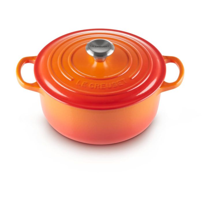 Le Creuset Bräter Redondo de Hierro Fundido 22cm, Color Volcánico 1