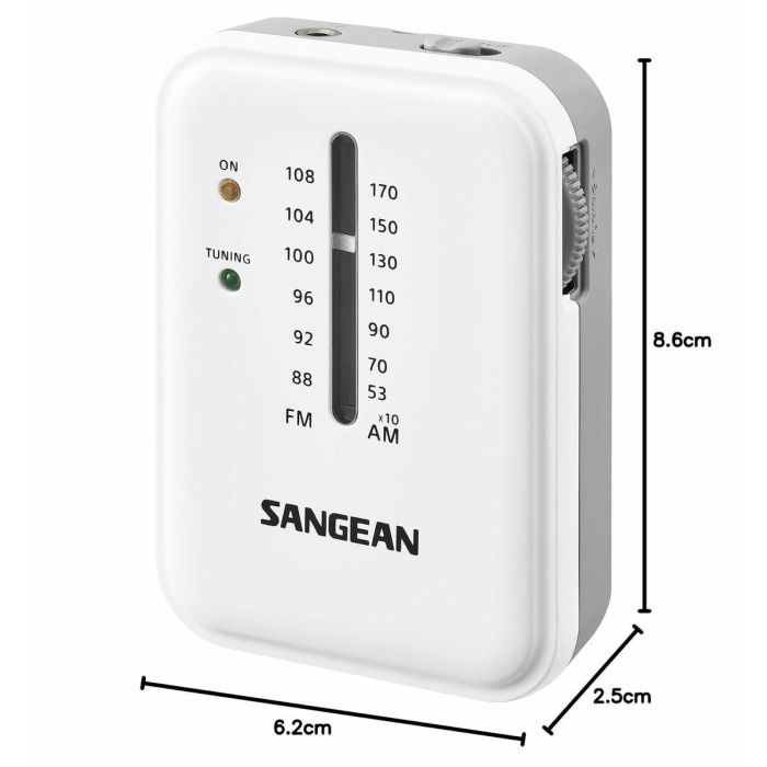 Radio Portátil Sangean SR-32 Blanco AM/FM 13 Radio Portátil Sangean SR-32 Blanco AM/FM 13