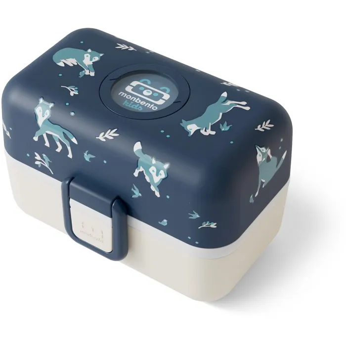 Monbento Fiambrera Infantil MB Tresor Wolf, 3 Compartimentos, sin BPA, 580 ml