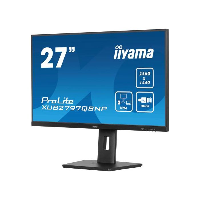 Iiyama XUB2797QSNP-B1 Monitor 27" QHD 1440P IPS 100Hz 1ms Altavoces DP USB-C Power Delivery 65W 4 Iiyama XUB2797QSNP-B1 Monitor 27" QHD 1440P IPS 100Hz 1ms Altavoces DP USB-C Power Delivery 65W 4