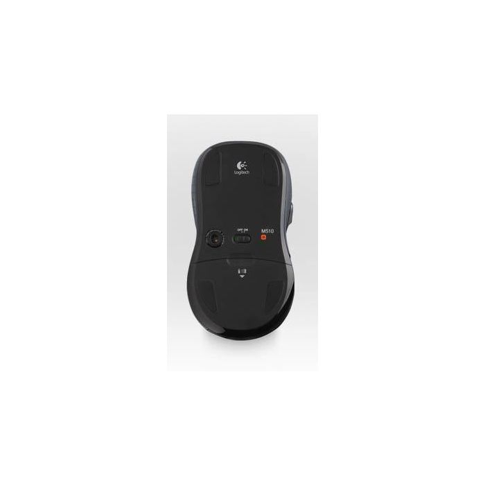 Logitech M510 Ratón Inalámbrico Láser AA USB con Agarres de Goma y Desplazamiento Lateral