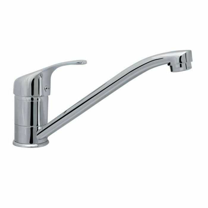 Edouard Rousseau Grifo de Cocina Mezclador Raeva Cromo Sin Ducha de Mano, Estilo Clásico, Cartucho Cerámico, Caño Móvil NF