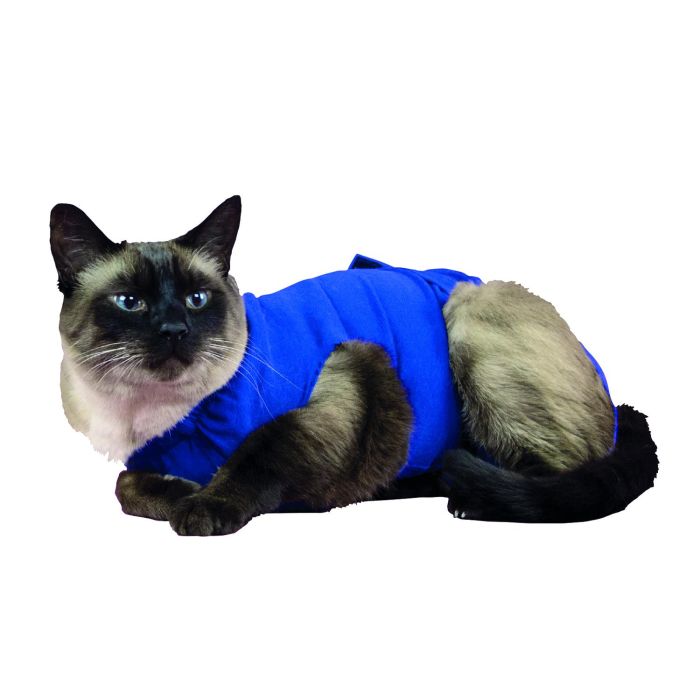 KVP Recova Shirt Camiseta para Perros Post-Cirugía y Ansiedad | Alternativa Collar Isabelino Talla M Azul 35-43cm 1