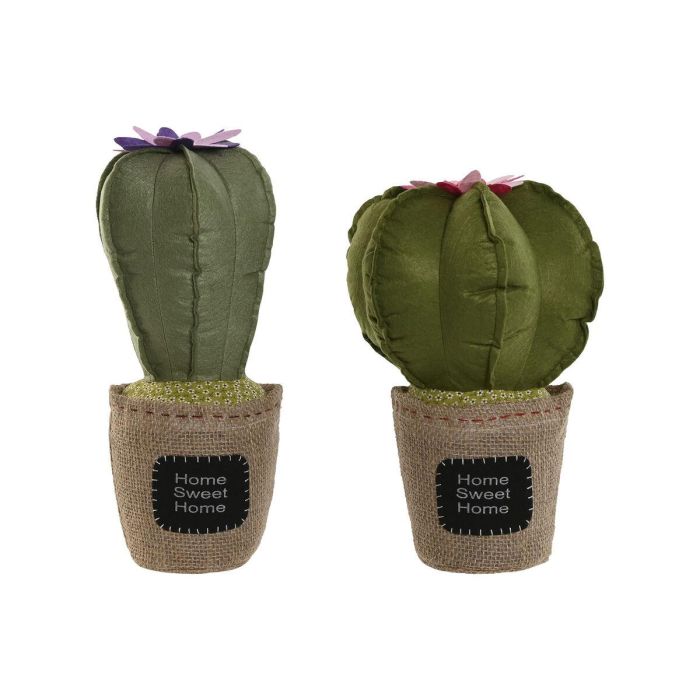 Sujetapuertas Tropical DKD Home Decor Verde Natural 13 x 31 x 13 cm (2 Unidades)