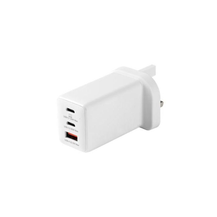eSTUFF Home Charger USB-C PD 67W GaN UK Plug - White - 100% Recycled Plastic eSTUFF Home Charger USB-C PD 67W GaN UK Plug - White - 100% Recycled Plastic