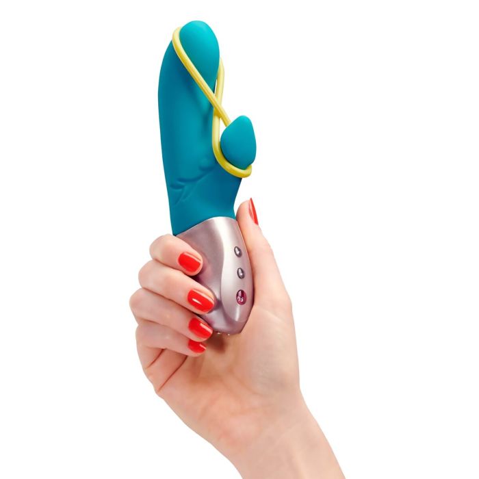 Vibrador Doble Estimulación Fun Factory Amorino Azul 5