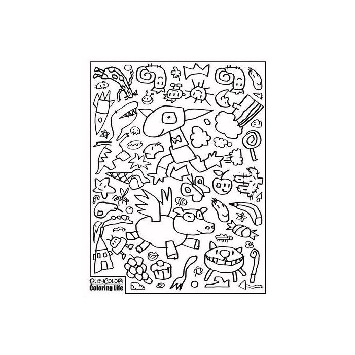 Mantel Playcolor Para Pintar Grande (213X137) (Set de 10)