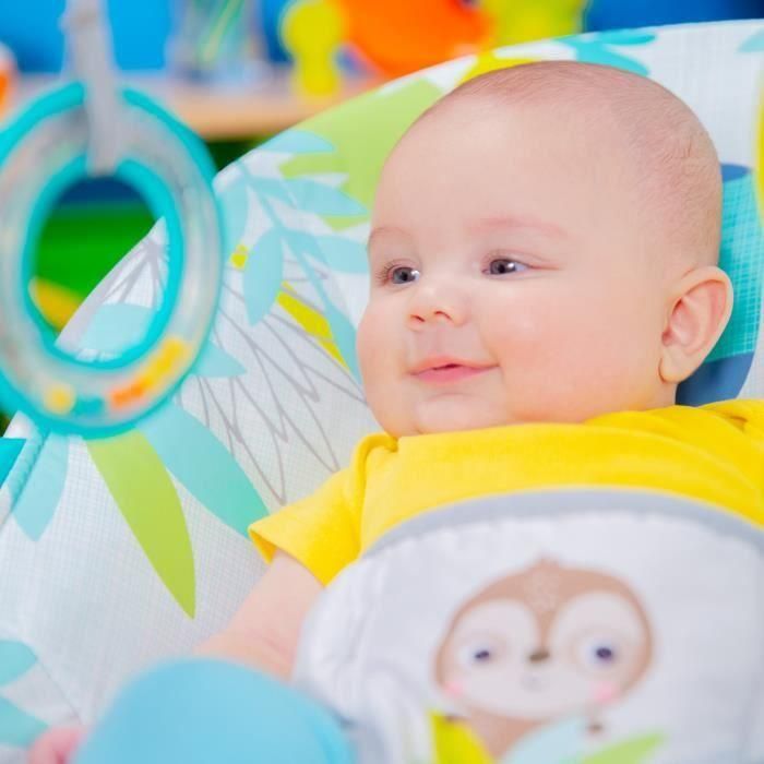 Bright Starts Hamaca Vibratoria para Bebé Rainforest Vibes | Arnés de 3 Puntos y Pies Antideslizantes 3 Bright Starts Hamaca Vibratoria para Bebé Rainforest Vibes | Arnés de 3 Puntos y Pies Antideslizantes 3