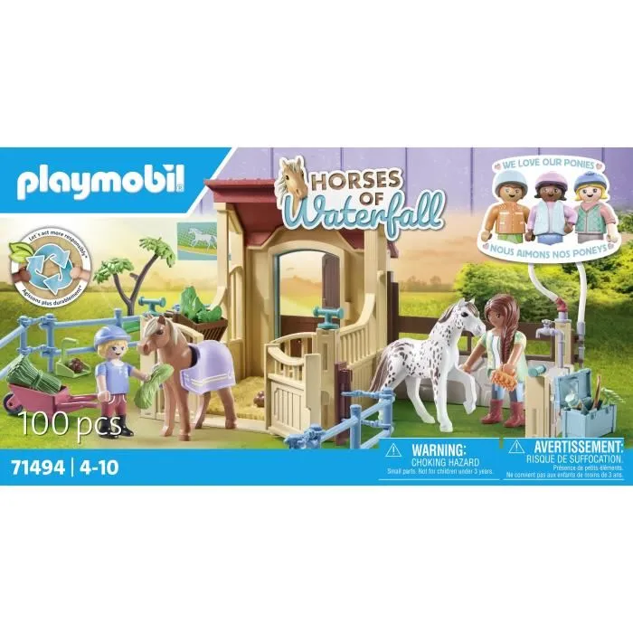 Playmobil 71494 Jinetes con Cajón y Ponis 4