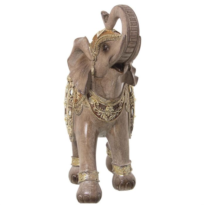 Figura Decorativa Alexandra House Living Gris Dorado Plástico Elefante 13 x 25 x 26 cm 3