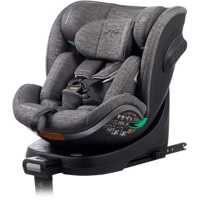 Silla de coche - BABYAUTO - SCUDDA GREY DOBBY - Desde el nacimiento hasta los 12 años - 0-36 kg - I-Size - ISOFIX - Giratoria 360° - ECE R129 Silla de coche - BABYAUTO - SCUDDA GREY DOBBY - Desde el nacimiento hasta los 12 años - 0-36 kg - I-Size - ISOFIX - Giratoria 360° - ECE R129