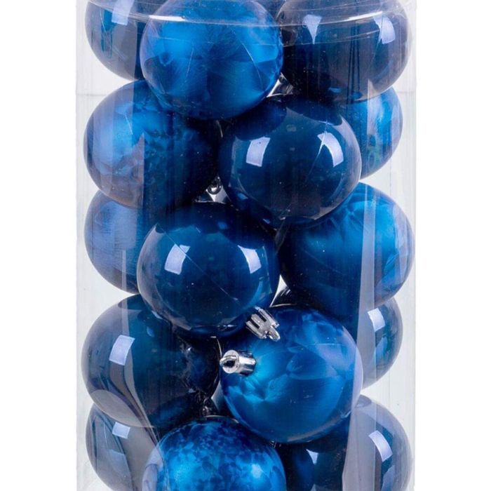 Bolas de Navidad Azul Plástico 6 x 6 x 6 cm (20 Unidades) 1 Bolas de Navidad Azul Plástico 6 x 6 x 6 cm (20 Unidades) 1
