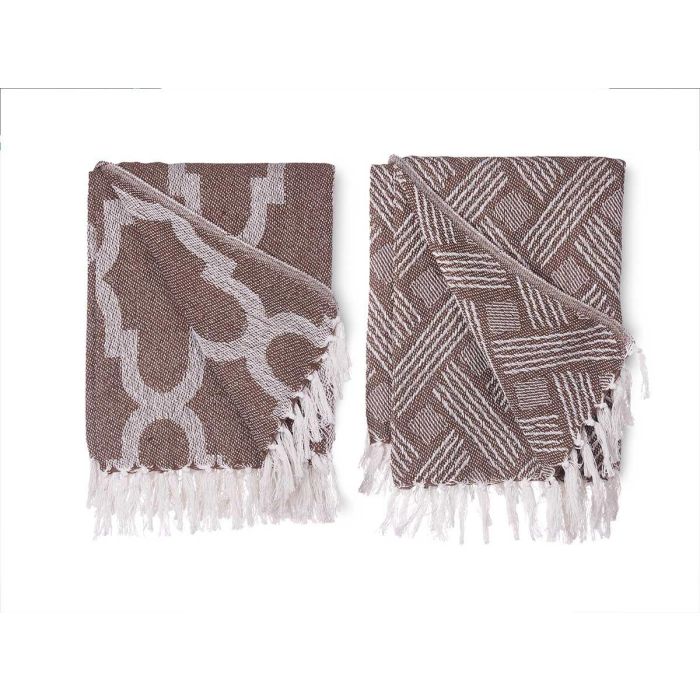 Multiuso Jacquard Marron 125 X 150 Cm Surtidos Giftdecor (12 Unidades) 1 Multiuso Jacquard Marron 125 X 150 Cm Surtidos Giftdecor (12 Unidades) 1