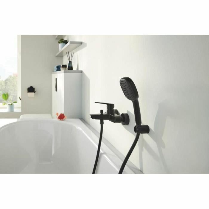 Grohe Rociador de ducha Vitalio Comfort 110 263972431 - 2 chorros (Lluvia/Estimulante) - Fácil selección - Ahorro de agua - Negro Mate 3