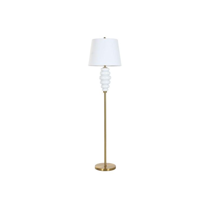 Lampara Pie Glam DKD Home Decor Blanco Dorado 43 x 170 x 43 cm 1 Lampara Pie Glam DKD Home Decor Blanco Dorado 43 x 170 x 43 cm 1