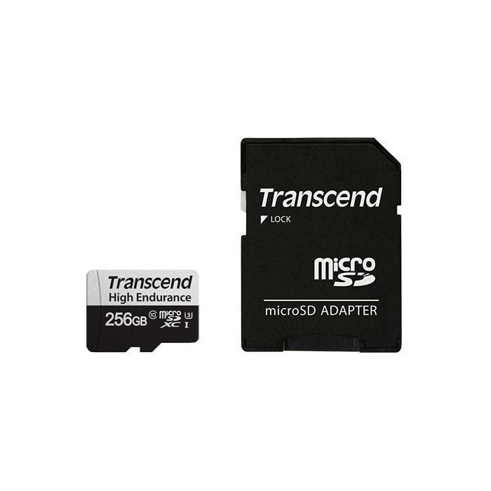 CARD microSD Card 256GB Transcend SDXC USD350V w/adapter 1