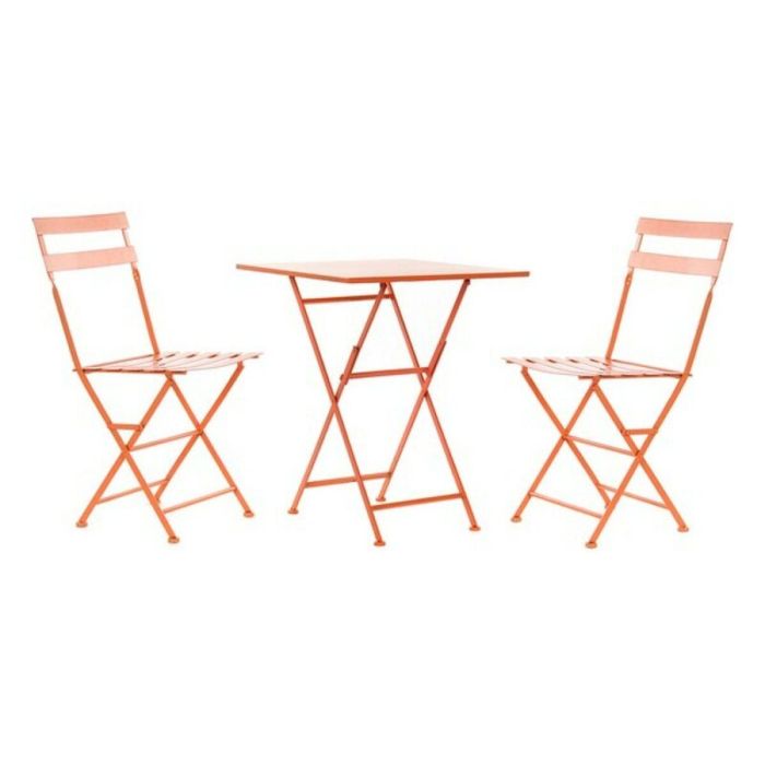 Conjunto de Mesa con 2 Sillas DKD Home Decor MB-177412 Coral 60 x 60 x 75 cm (3 pcs) Conjunto de Mesa con 2 Sillas DKD Home Decor MB-177412 Coral 60 x 60 x 75 cm (3 pcs)