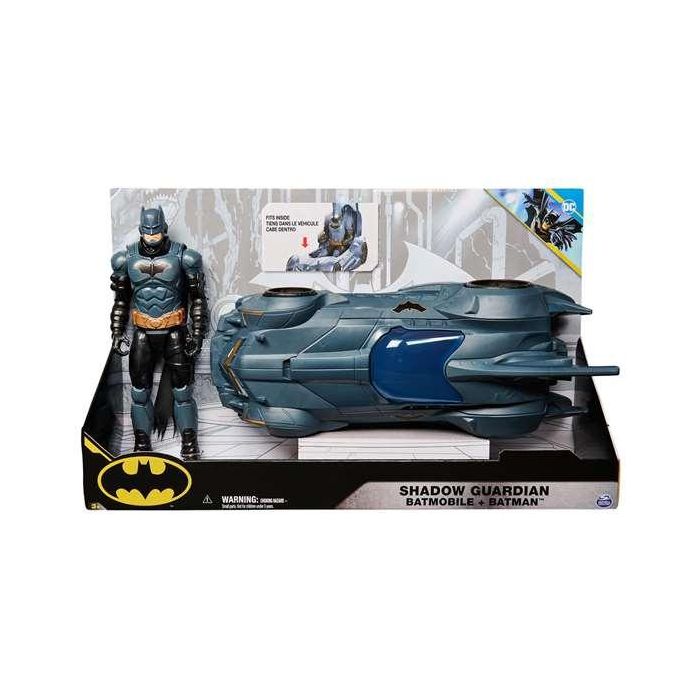 Spin Master 6070521 Set Figura de Acción Batman 30 cm Articulada con Capa de Tela y Batmóvil que Abre Cabina 5