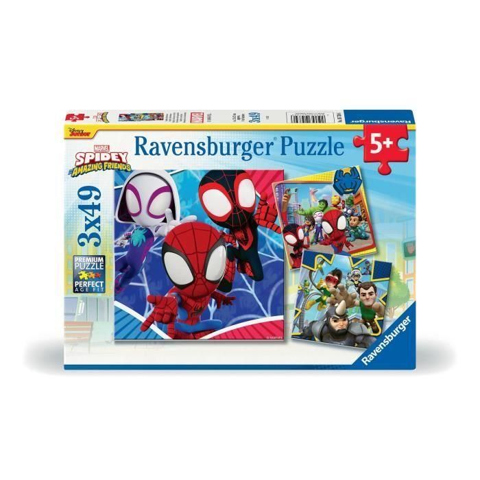 Ravensburger 4005556057306 Puzzles Spiderman 3x49 piezas - Spidey, el tirador de telarañas (5+ años) Ravensburger 4005556057306 Puzzles Spiderman 3x49 piezas - Spidey, el tirador de telarañas (5+ años)
