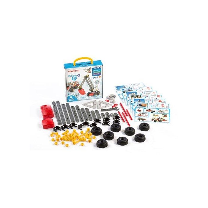 Contenedor Miniland De 81 Piezas De Mecaniko (Actividades De Construccion)