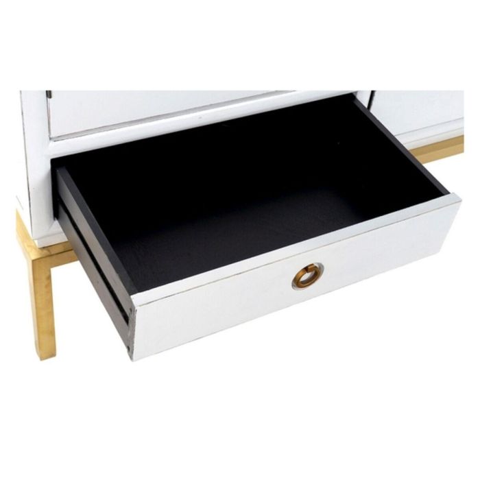 Armario DKD Home Decor Blanco Dorado Metal Álamo 120 x 50 x 175 cm 5 Armario DKD Home Decor Blanco Dorado Metal Álamo 120 x 50 x 175 cm 5